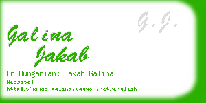 galina jakab business card